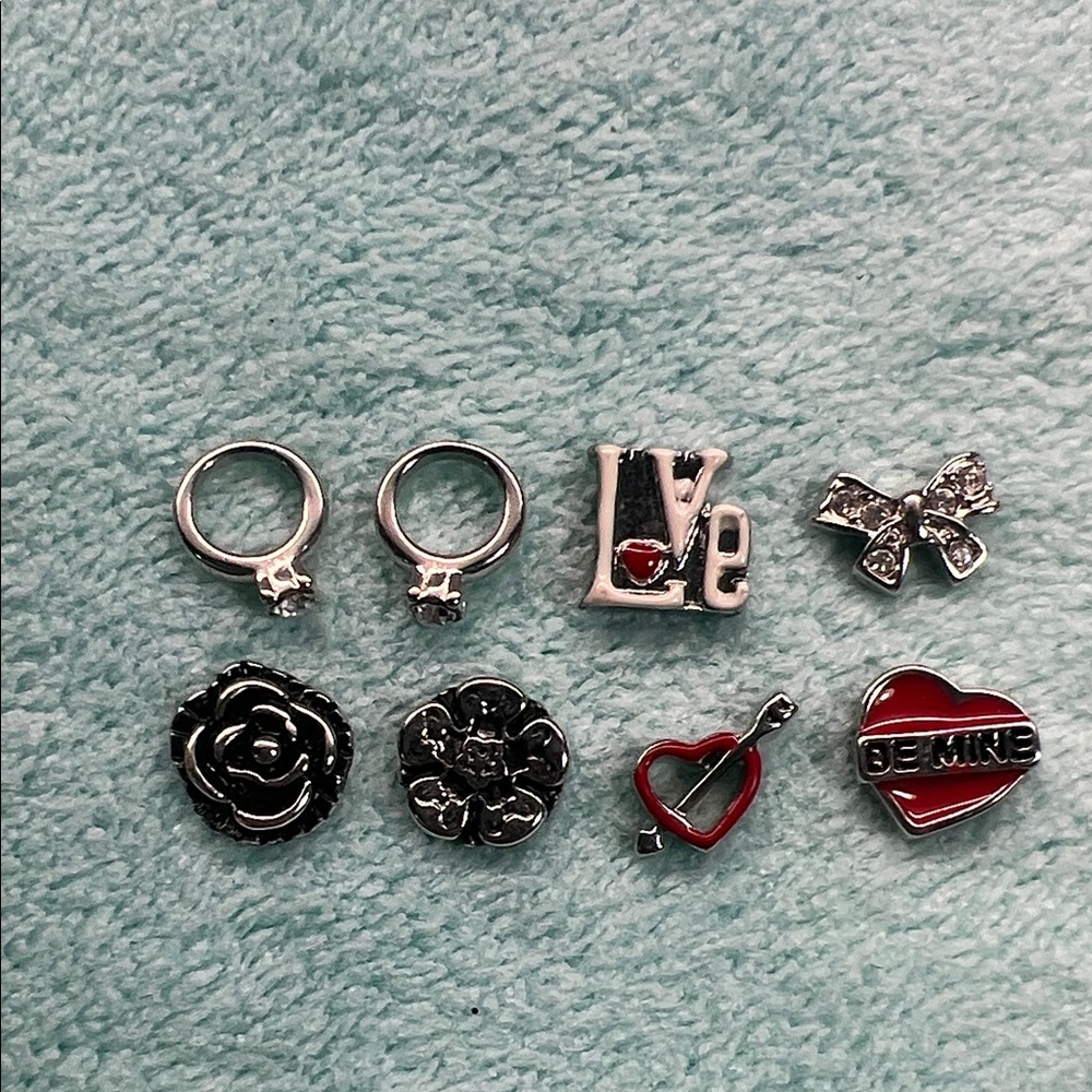 Floating Locket Charms - Wedding Love Theme